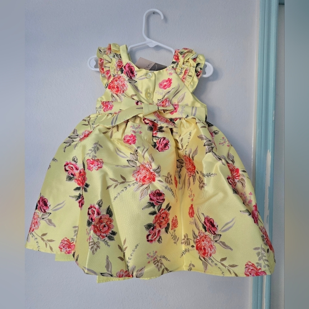 Pippa & Julie Yellow and Pink Ruffled Tiered Sundress - Picture 4 of 11